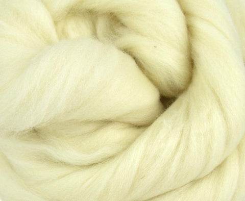 RAMBOUILLET Wool Top - undyed ecru - 4 oz